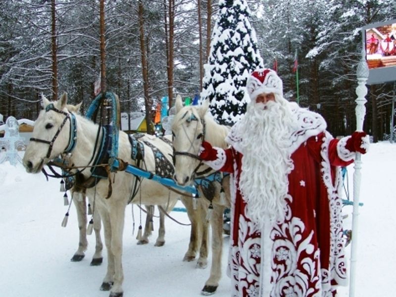 В Красноярск вслед за морозами в город приехал настоящий Дед Мороз