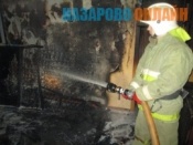 В Красноярском крае загорелись бани