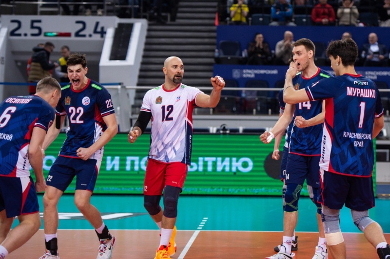 Волейбольный «Енисей» одержал очередную победу в чемпионате России!