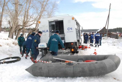 Красноярские спасатели следят за паводковой обстановкой на юге края