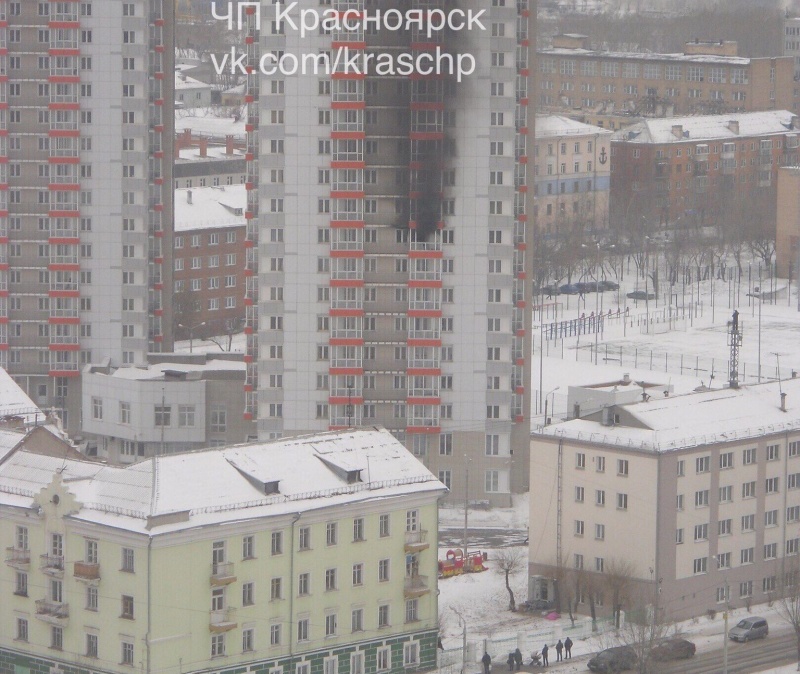 В Красноярске произошел пожар в студенческом общежитии 